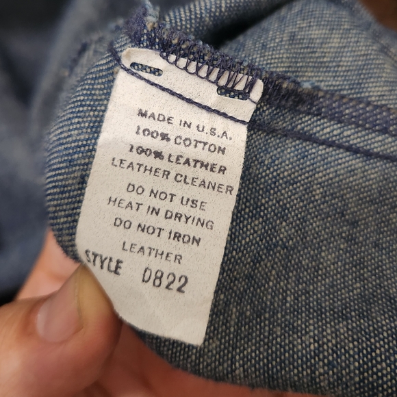 Fini Lignarolo | Vintage '80s Denim & Leather Western Shirt Jacket - Picture 9 of 9